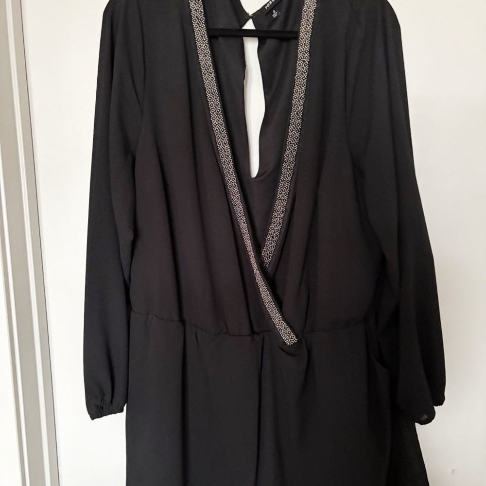 Torrid Black Dress with Silver Detailing